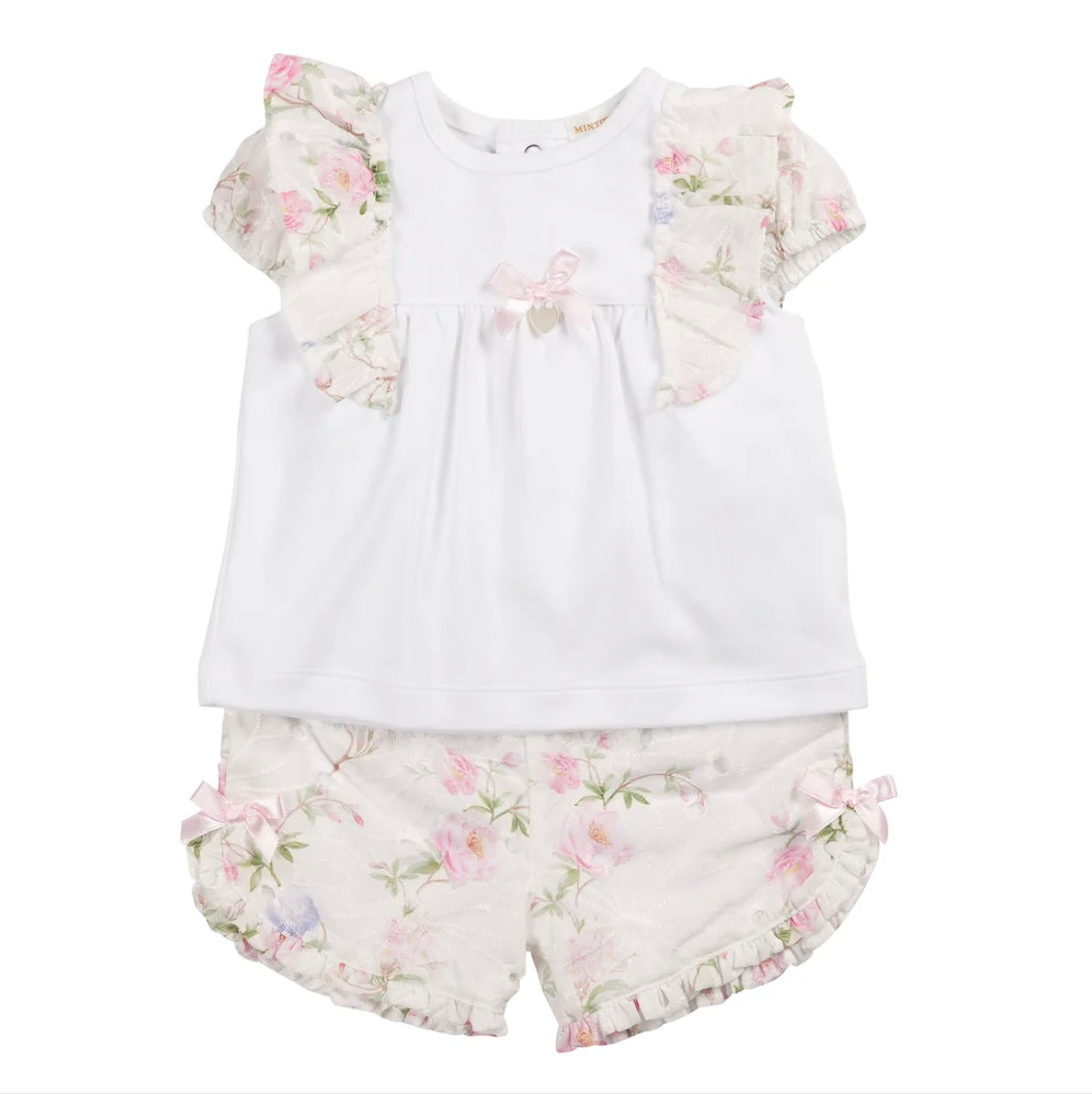 Mintini Top & Short-White/Floral