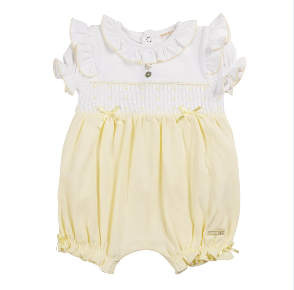 Mintini Romper-White/Lemon