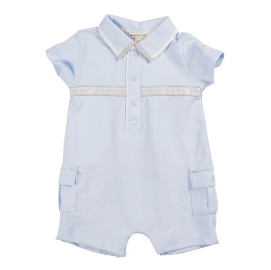 Mintini Romper-White/Blue-Pre Order