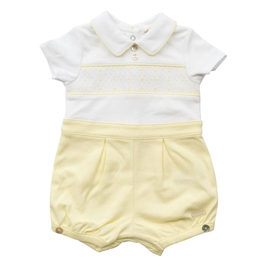 Mintini Romper-White/Lemon