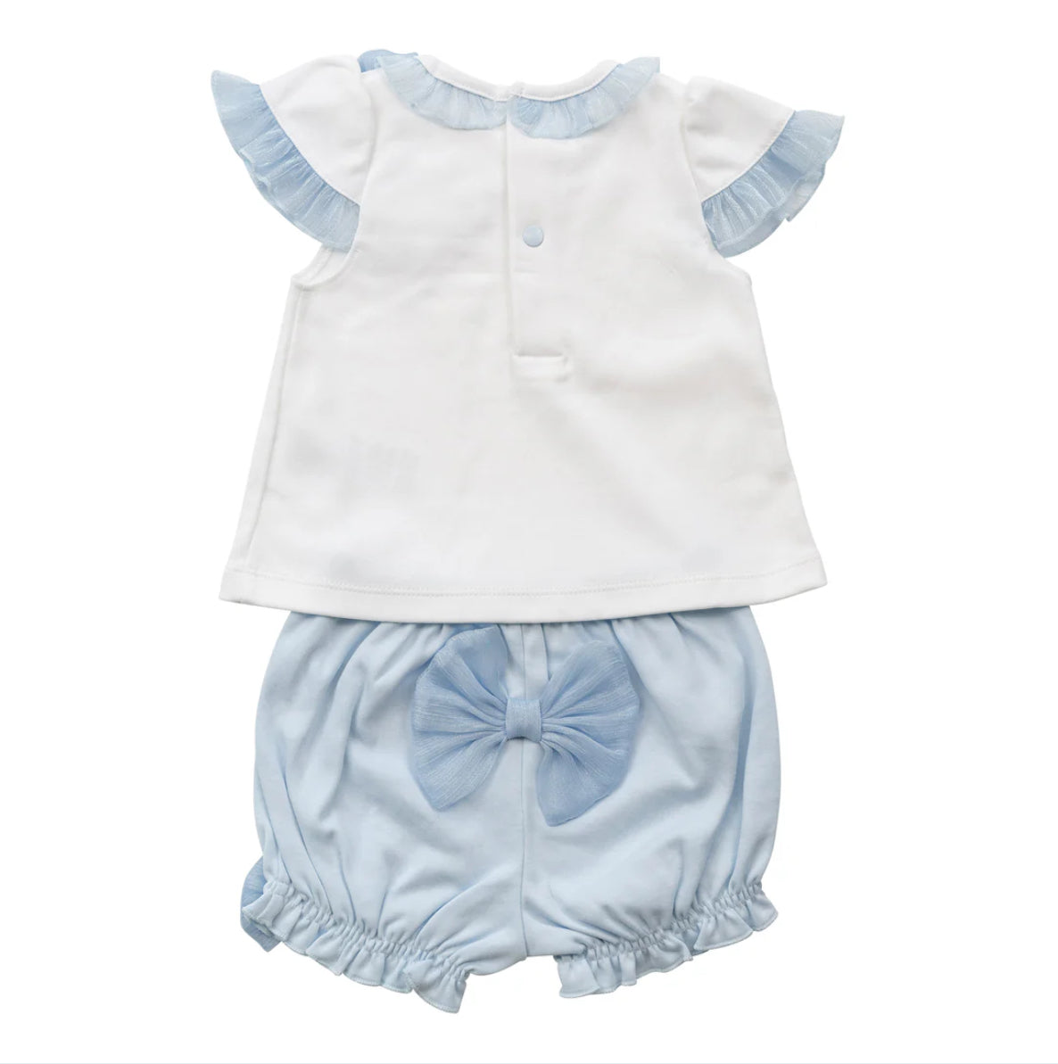 Mintini Top & Bloomer-White/Blue-Pre Order