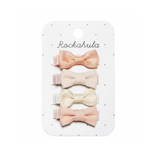 Rockahula Kids Linen Mini Bow Clips