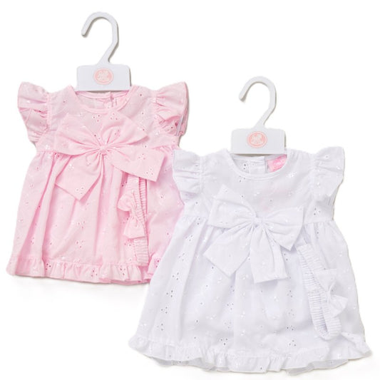 New In Baby Girls Dress, Pants & Headband Set