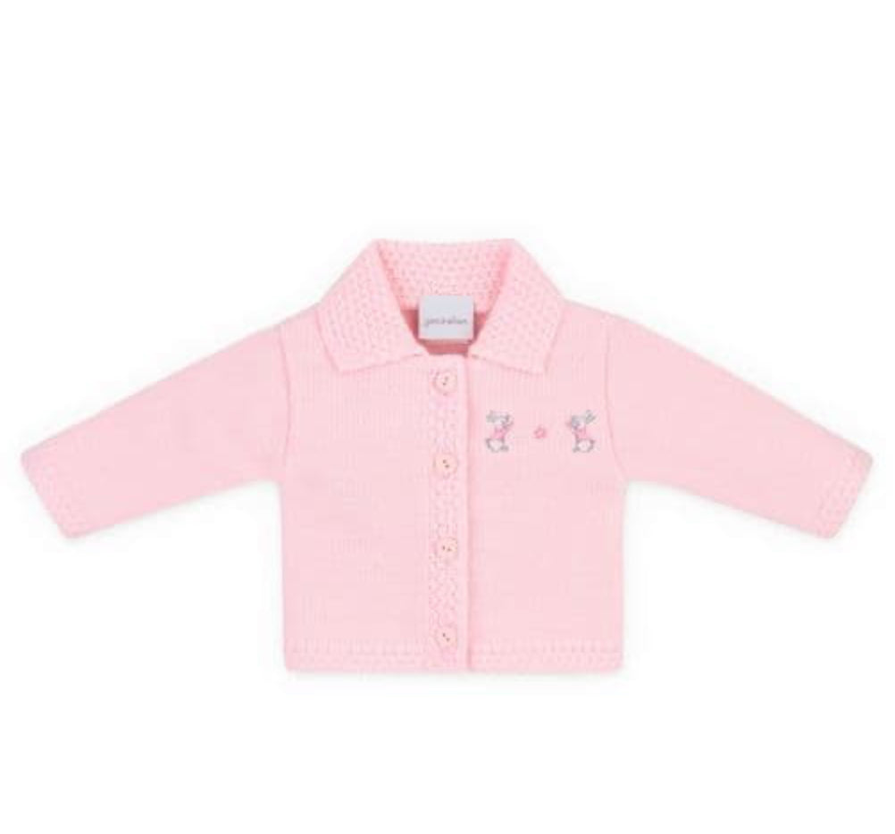 Dandelion Bunny Collared Cardigan - Pink