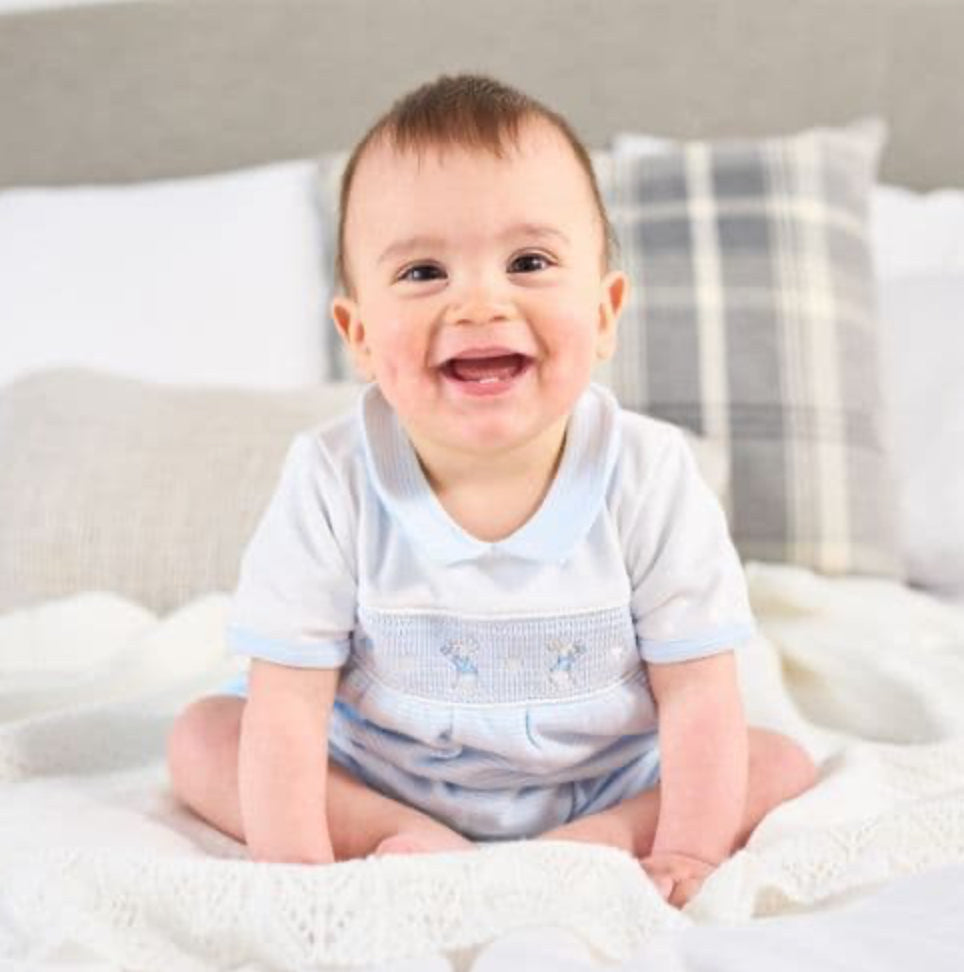 Dandelion Bunny & Star Smocked Romper