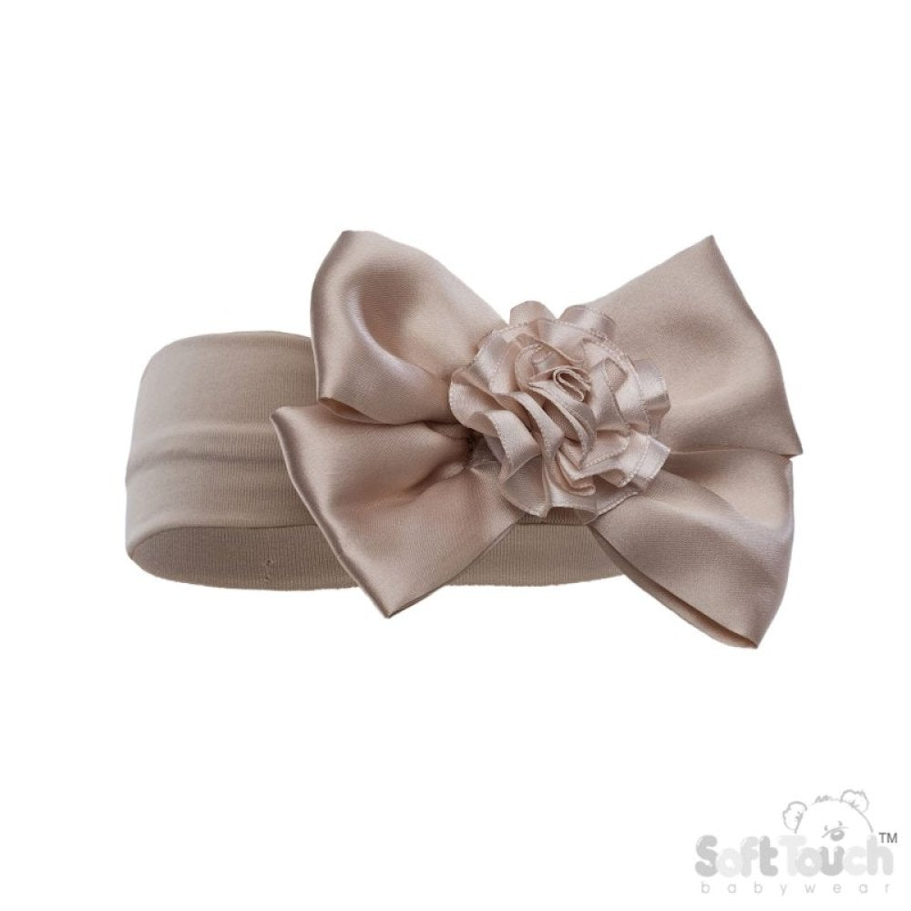 Beige Headband With Bow