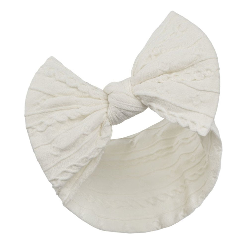 Headband With Bow - Cream