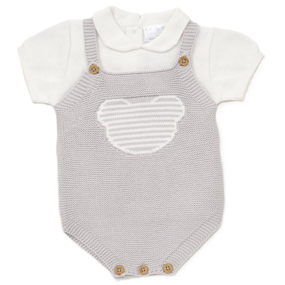 Baby Boys Knitted Top & Dungaree Outfit