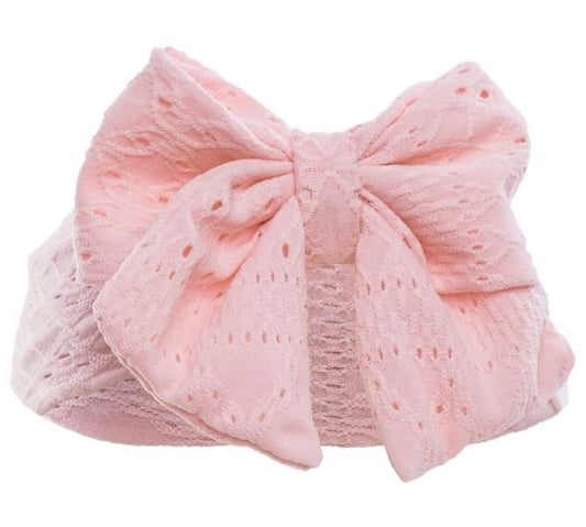 Girls Headband With large Bow - Pink