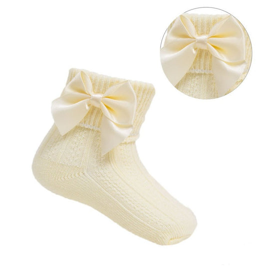 Girls Lemon Ankle Bow Socks