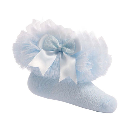 Girls TuTu Socks - Baby Blue