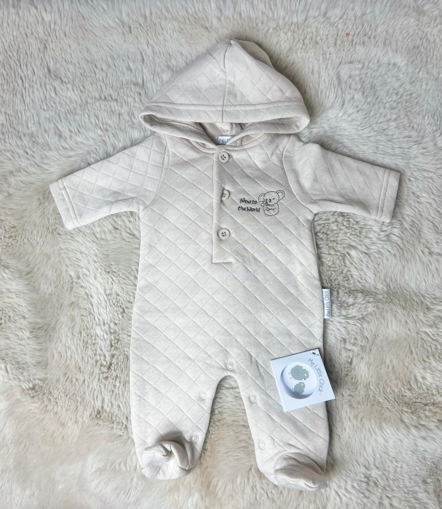 New In All In One SleepSuit - Beige